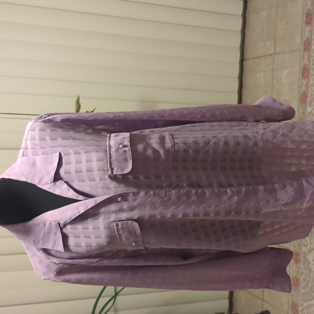 A sheer purple bouse